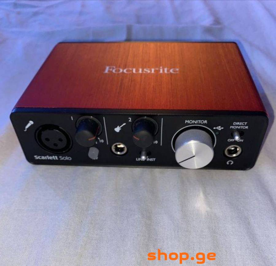 Focusrite Scarlett Solo II ხმის ბარათი