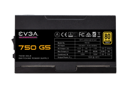 EVGA SuperNova 750w G5 80+ Gold Modular 