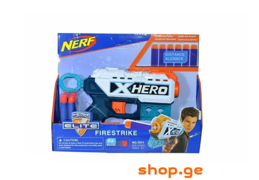 NERF Xhero ნერფის თოფი საბავშვო სათამაშო