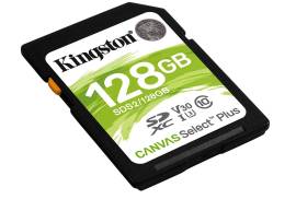 ახალი Kingston 128GB Canvas Select Plus SDXC ბარათ