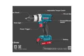 უსადენო დარტყმითი ბურღი-სახრახნისი Ronix-8620 20V