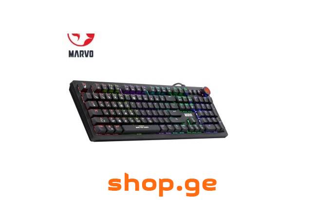 მექანიკური კლავიატურა MARVO KG917 RGB EN with blue