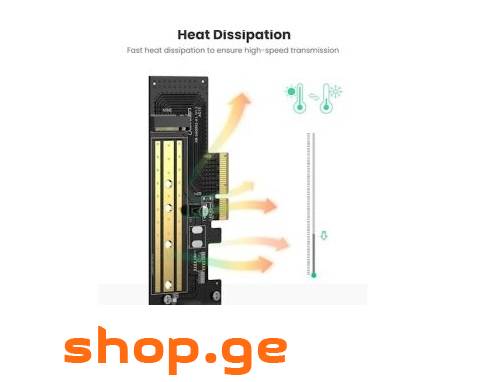ადაპტერი Ugreen CM302 (70503), M.2 NVME to PCle 3.