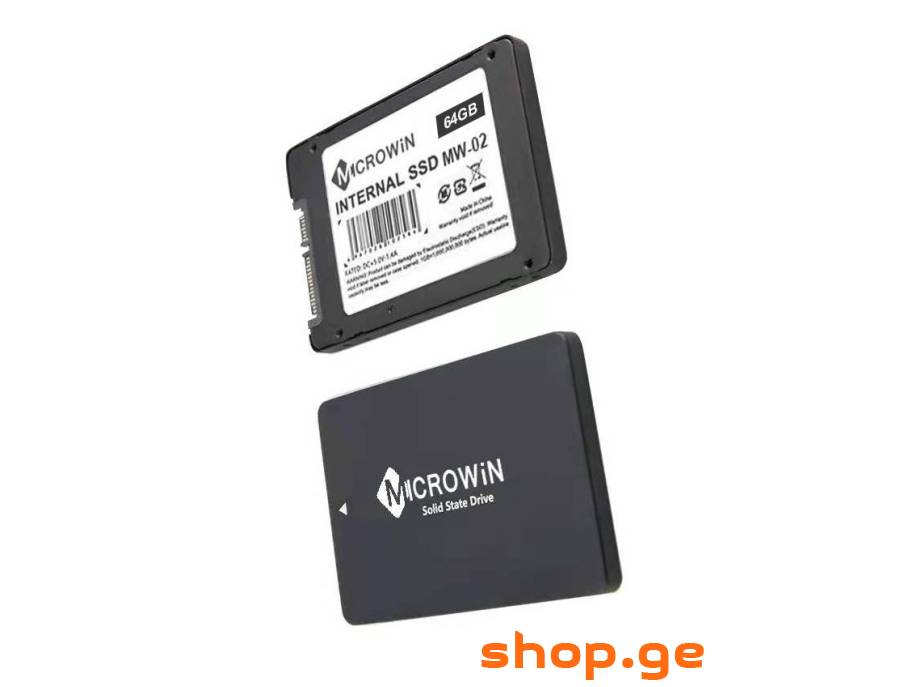 SSD MICROWIN 64 GB უფასო მიწოდება