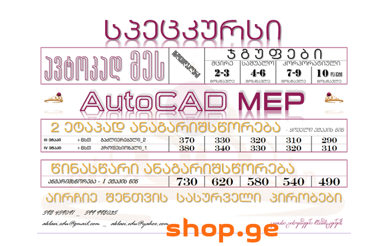 ავტოკად მეს - AutoCAD MEP