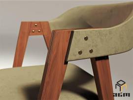 მასიური ხის სკამი