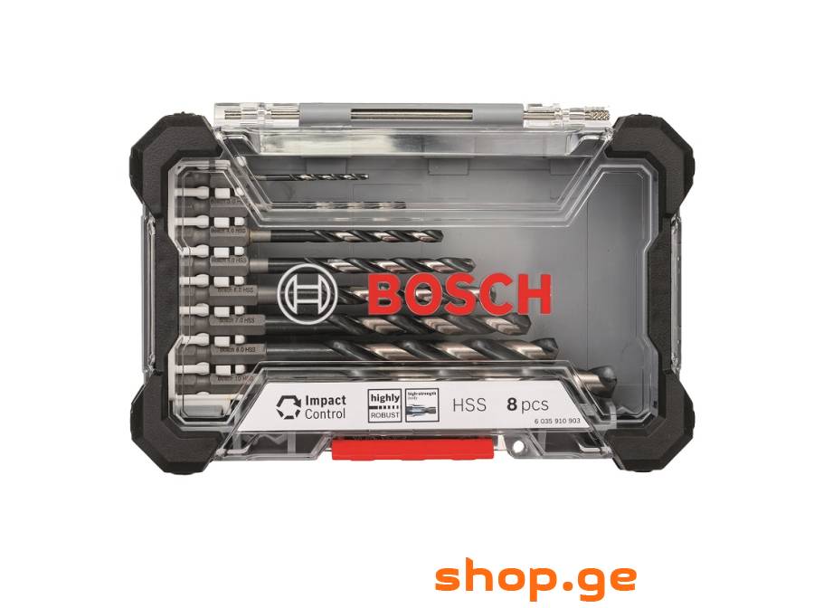 BOSCH IMPACT CONTROL 8ც. ბურღების ნაკრები