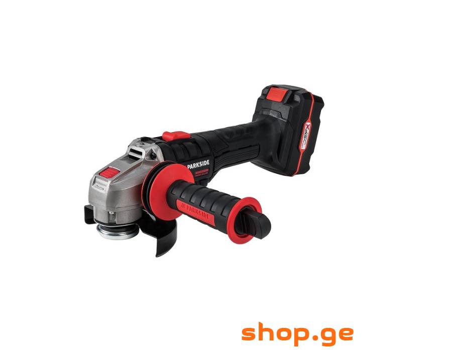 PARKSIDE BRUSHLESS 20V აკუმ. მომუშავე კუთხესახეხი