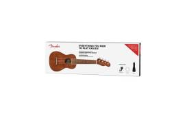 Fender Seaside Soprano Ukulele Pack, Walnut Finger
