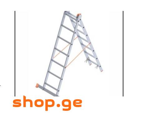 კიბე Industrial Aluminium Type A 2x7 საფეხური