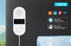 Tuya WiFi წყლის გაჟონვის სენსორი 130DB დინამიკით