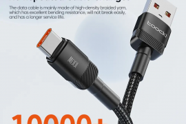 USB კაბელი Toocki 100W Cable USB-A to USB-C, 2M, T