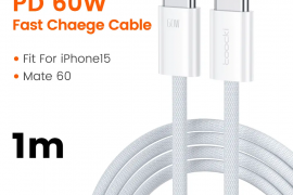 USB კაბელი Toocki 60W USB-C to USB-C Cable, For iP