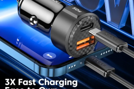 მანქანის USB დამტენი Toocki Dual USB Car Charger 5