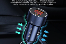 მანქანის USB დამტენი Toocki Dual USB Car Charger 7