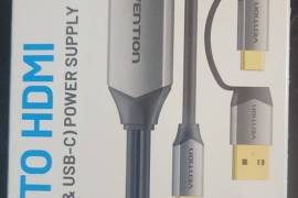 VENTION CGXBH USB-C to HDMI Cable with 2-in-1 (USB