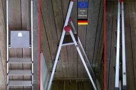 გერმანული კიბე ალუმინის გასაშლელი დასაკეცი კიბე