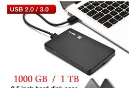 1 TB / 1000 GB გარე ვინჩესტერი თავისი კეისით HDD 