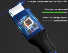 Tape C To Lightning Cable 3M Black And Blue A0003
