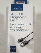 Insignia Micro USB Cable  4ft/1.2m Black