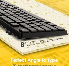 Wireless Keyboard 2.4G Ergonomic Full Size PC