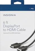 Insignia - DisplayPort to HDMI Cable - Black