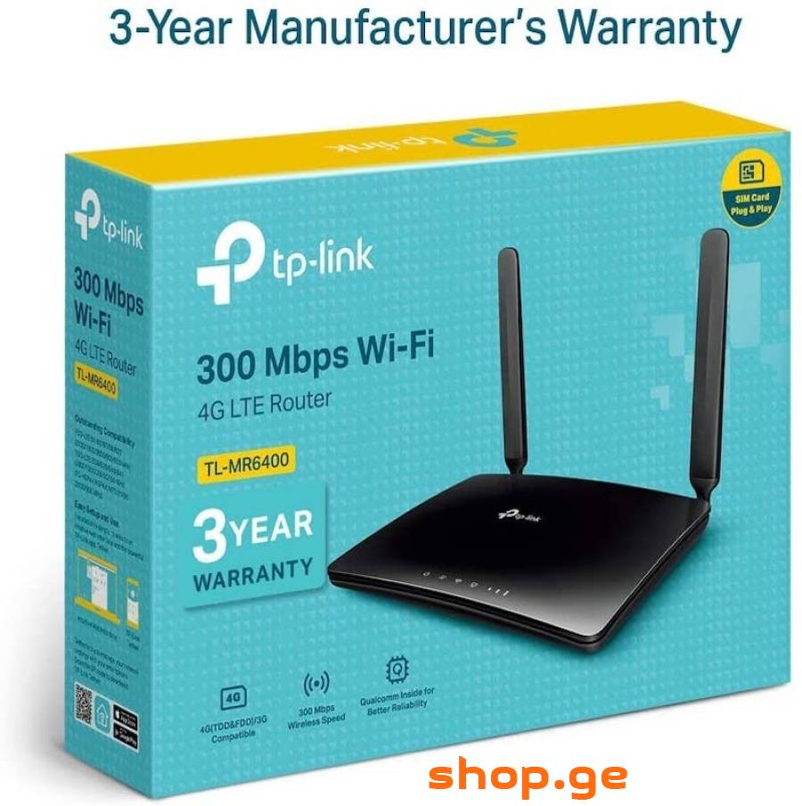 TP-Link 4G LTE Router TL-MR6400როუტერები
