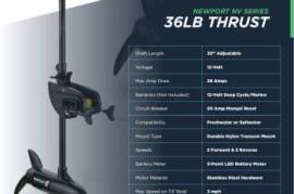 Newport 36lb Thrust Saltwater Electric Trolling Mo