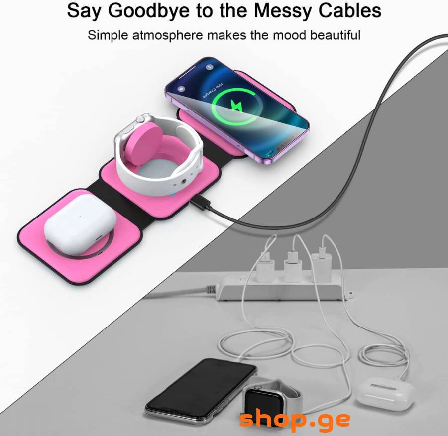 3 in 1 Wireless Charger for Phone Watch Earphone