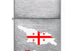 Zippo, 200-113454 - 200 Brushed Chrome - I LOVE Georgian 