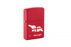 Zippo, 233-113455 - 233 Red Matte - I LOVE Georgian Flag 