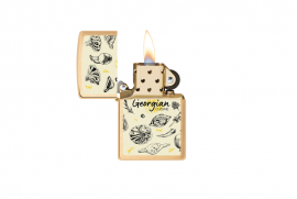 Zippo, 204B-113459 - 204B Brushed Brass-Georgian Cuisine