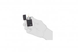 Zippo, 1618ZB - 1618ZB Slm Black W/Zippo-Border - CI