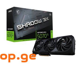 ვიდეო ბარათი MSI GeForce RTX 5070 Ti 16G SHADOW 3X