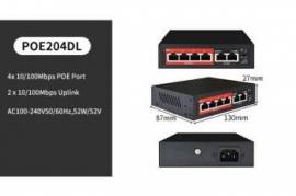 POE 4 Port ქსელის გამანაწილებელი (სვიჩი)