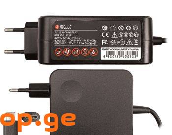 Lenovo - დამტენი Type C charger 65w