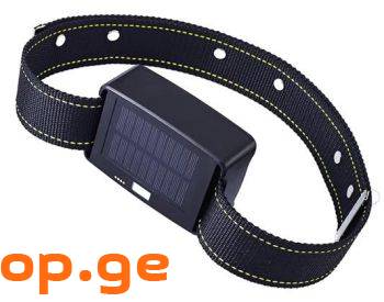 მზის ენერგიაზე მომუშავე , 4 G GPS TRACKER. საყელო