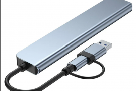 8-in-2 USB Type C HUB დოკინგ სადგური 3.5 მმ აუდიო 