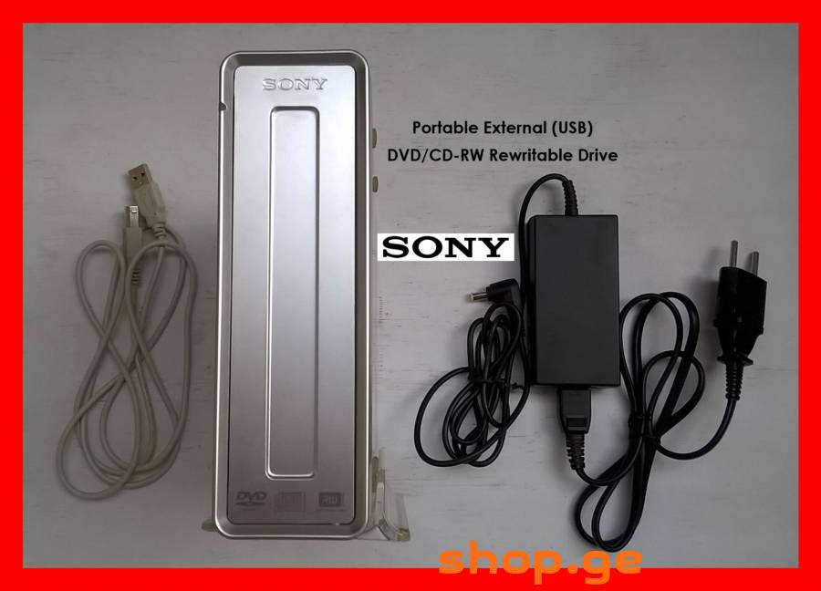 Sony DVD CD RW recorder ჩამწერი რეკორდერი გარე USB