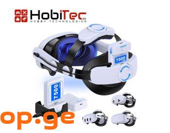 Head Strap for Quest 2/Quest 3/Quest 3S, 2x7500mAH
