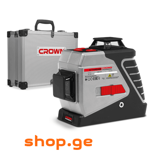 CROWN CT44048 MC-ლაზერული თარაზო 360°, 30M