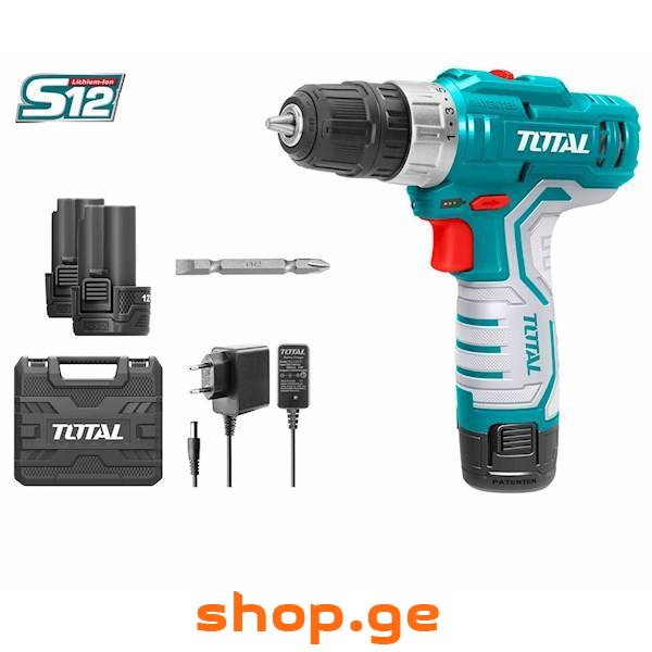 სახრახნისი Total TDLI12325 Li-Ion Cordless Drill 1