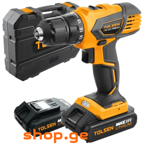 TOLSEN TOL1530-79033 ელექტრო სახრახნისი 20V