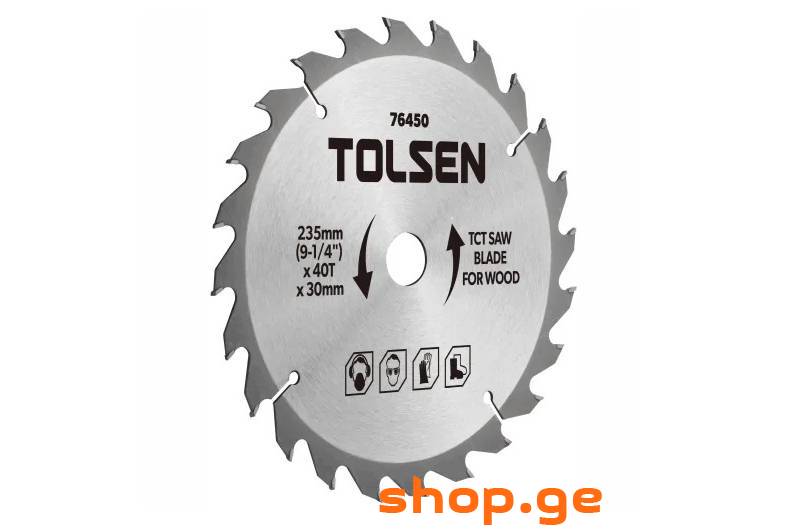 TOLSEN TOL922-76451 ხის საჭრელი მეტალის დისკი