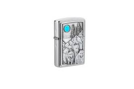 Zippo, 49295 - Wolf Pack and Moon Emblem Design