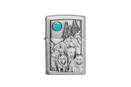 Zippo, 49295 - Wolf Pack and Moon Emblem Design