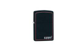 Zippo, 218ZB - 218ZB Reg Black W/Zippo-Border - CI