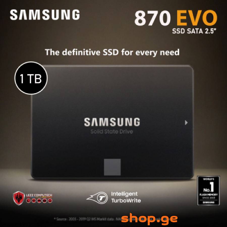 Samsung 870 EVO 2.5 დიუმიანი SATA III შიდა SSD 1TB