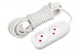 2 WAY SOCKET WITH 3Mt CABLE დამაგრძელებელი 2ადგილი