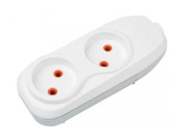 2 WAY SOCKET WITH CONNECTOR+EARTHING დამაგრძელებლი